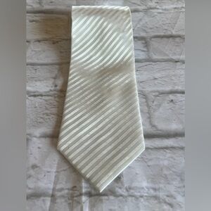 Angelino Cravatte White Striped Neck Tie 58”